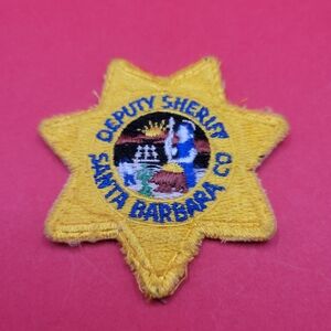 Yellow Deputy Sheriff Patch Santa Barbara Vintage